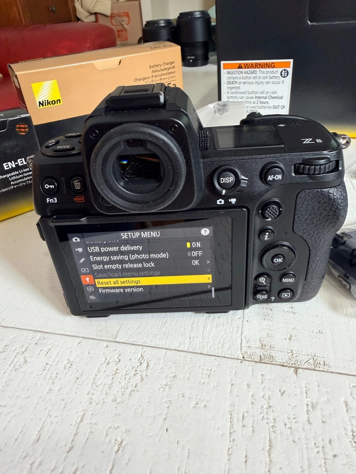 Nikon Z8 USA Body – 779 Shutter Count – Mint/Open Box – Boxed + Extra Battery